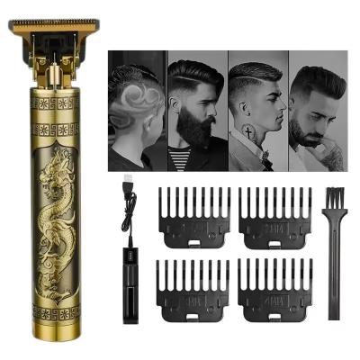 China Car T9 Hair Cut Machine Beard Trimmer Cordless T-Blade Barber Clippers Rechargeable Professional Electric Hair Trimmer for Men for sale