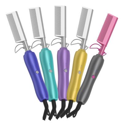 China For Home Use Professional hair straightener curler Hair brush electric hot air straightener comb for sale