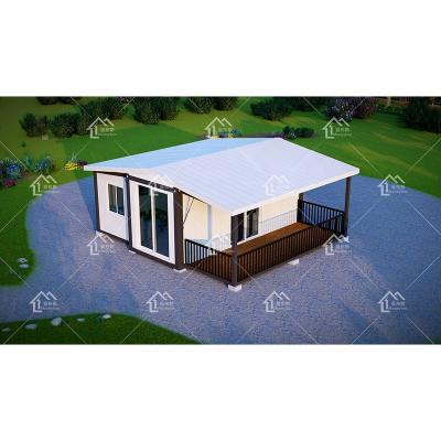 China Modern Prefab Container House With Expandable Terrace Bathroom One Bedroom Design Container for sale