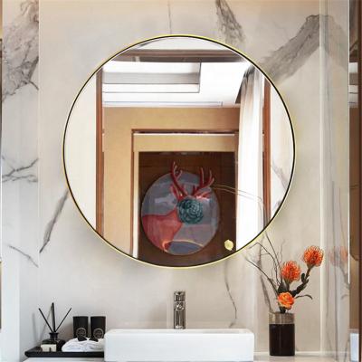 China Samll Quantity Acceptable MOK Decorative Wall Mounted Stainless Steel Framed Bathroom Mirror for sale