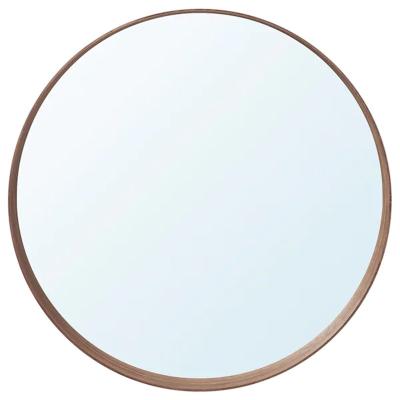 China 2020 Samll Quantity Sale Stainless Steel Customized Top Decorative Wall Mounted Golden Color Framed Round Mirror Acceptable for sale