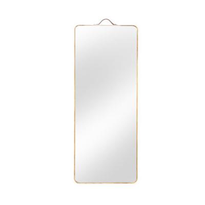 China Samll Good Quantity MOK Acceptable Integral Dressing Vertical Hanging Wooden Mirror for sale