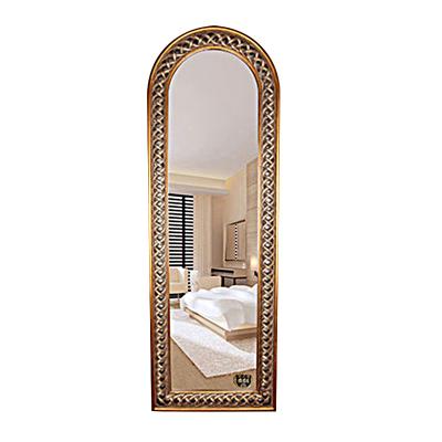 China Samll Acceptable Quantity MOK Polyurethyane Framed Decorative Wall Mounted Arched Bedroom Mirror for sale