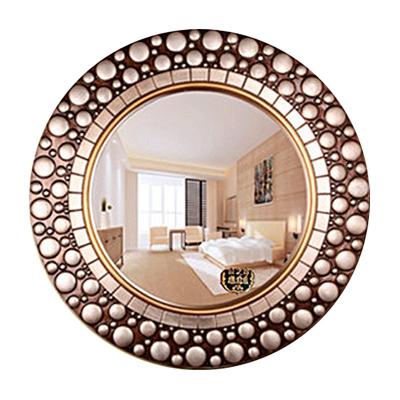 China Samll Quantity Mok Acceptable Wall Mounted Gold Art Pu Urethane Mirror for sale