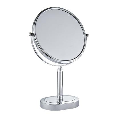 China Samll quantity factory direct sale acceptable round double layer color stainless steel makeup mirror customized silver mirror adjust magnifying mirrors for sale