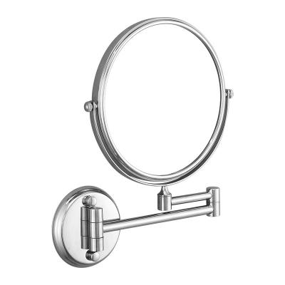 China Samll Quantity Customized Wholesale Stainless Steel Makeup Mirror Acceptable Folding Round Vanity Makeup Mirrors China Supplier for sale