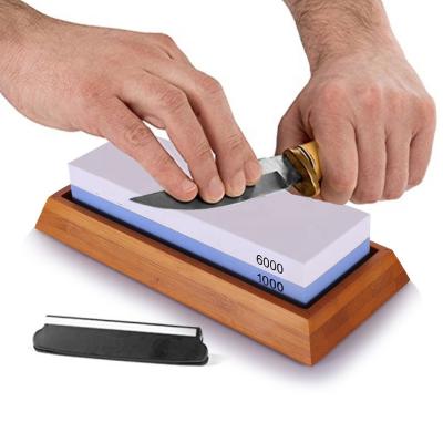 China Pro Sustainable Kitchen Tool Sharpening Stone Knife Sharpener Grinding Whetstone for sale