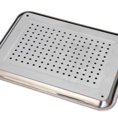 China Disposable Stainless Steel Square Dish Thickened Tray Dish Plate Dinner Barbecue Steamed Rice for sale