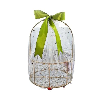 China Sustainable Full moon hand gift high sense small basket empty box Bridesmaid hand high-end return gift box for sale