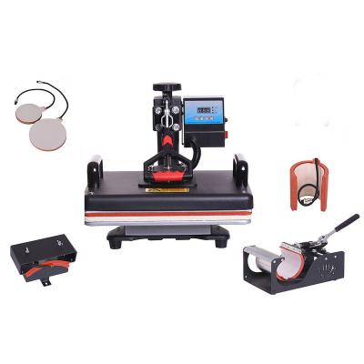 China Garment Shops New Design Combo Big Size 6 In 1 Heat Press Transfer Machine For Mug/Cap/T-shirt/etc, Sublimation Printer for sale