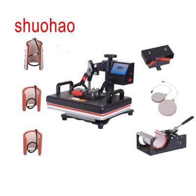 China Garment Stores 8 In 1 Combo Heat Press Machine, Sublimation Printer / Heat Transfer Pen Heat Press Machine for sale