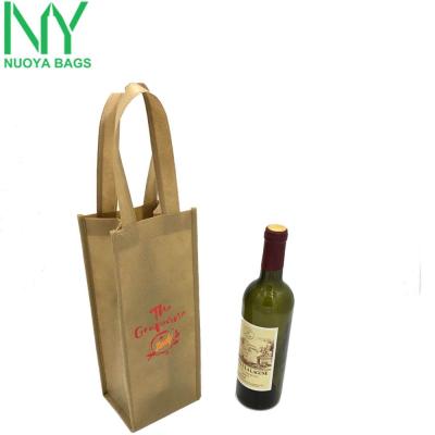 China Tote Bag Best Selling Reusable Durable 2 Bottles Non Woven Wine Bag for sale