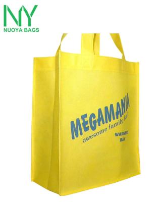 China Good Quality Fluorescent Yellow Recycled PP Handled Laminated Non Woven Bag for sale