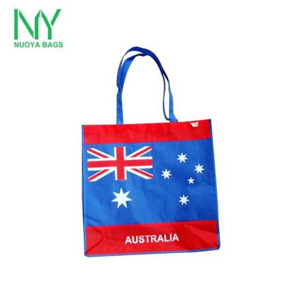 China Eco-friendly custom factory price good quality pp non woven flag bag with printing logo for sale