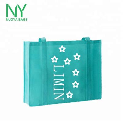 China Handled Tote Bag Green Non Woven Shopping Bag Folding Reusable Non Woven Bags for sale