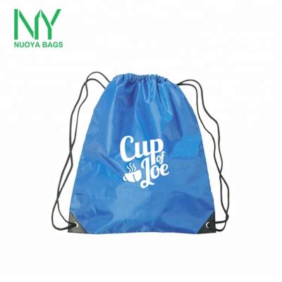 China Handled to accept 210D printing custom logo waterproof polyester drawstring bag recycle drawstring bag for sale