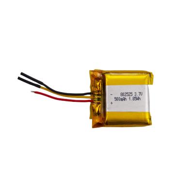 China Toys OEM High End Quality Car 3.7V 802525 500mAh GPS Tracker Lithium Ion Polymer Rechargeable Battery for sale