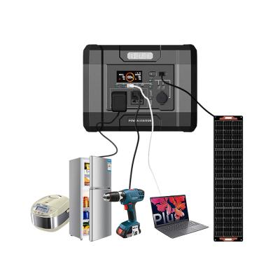 China 2000W Lifepo4 Wireless Charging 1000W Solar Generator Portable Power Station for sale