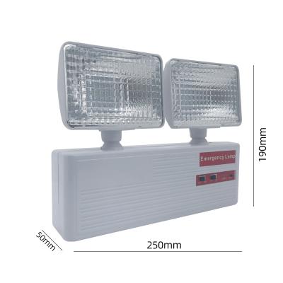 China High Lumen 2x5W Adjustable Emergency Light Emergency Lamp Auto Led Rechargeable Twin Heads Emergency Lights for sale