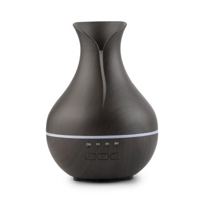 China Car Home Appliances 120ml Ultrasonic Humidifier Air Purifier Aroma Diffuser With Wood Grain Color for sale