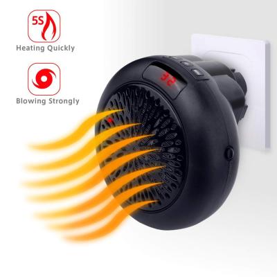 China Bathroom Plug-in Ceramic Space Heater, Adjustable Thermostat, Overheat Protection for sale