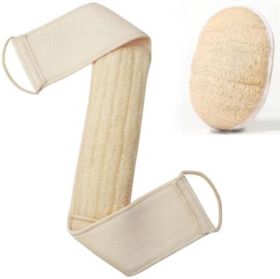 China EXFOLIATE natural loofah exfoliating back scrubber for shower set for sale