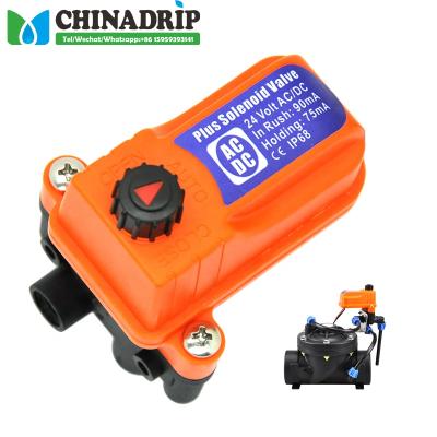 China Eco-Friendly China Hydraulic Drip Control Plastic Drip Irrigation Water 24V/12V Solenoid Valve for sale