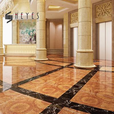 China Large Glazed Metallic Marble Tiles 80x80 Tile With Gold Inlay Glazed Porcelain Tiles for sale