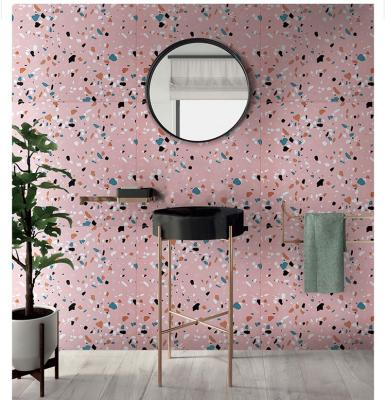 China Terrazzo Metallic Look Tiles 600x600 Glazed Ceramic Tiles With Color Spots Size for sale