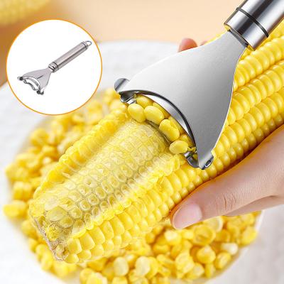 China Viable Stainless Steel Corn Peeler Easy Peel Corn Thresher Corn Knives Peeler Kitchen Fruit and Vegetable Tools for sale