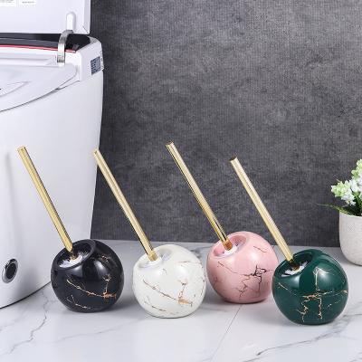 China Viable Household Cleaning Tool Marble Toilet Base Cleaning Brush Holder Sweep Ceramic Bathroom Accessories Cleaning Tool Toilet Brush for sale