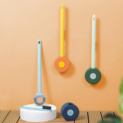 China New Toilet Lollipop Brush Sustainable Household Tool Cleaning Accessories No Dead Corner Wall Mounted Detachable Toilet Set Cleaning Brush for sale