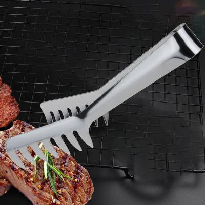 China 1pc Non-slip Stainless Steel Food Tongs Viable Pasta Tongs for Noodles Spaghetti Kitchen Tools GRILL Accessories for sale