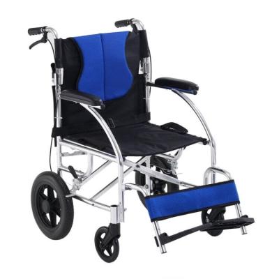 China Lightweight Portable Aluminum Wheelchair Foldable Manual Wheelchair for sale