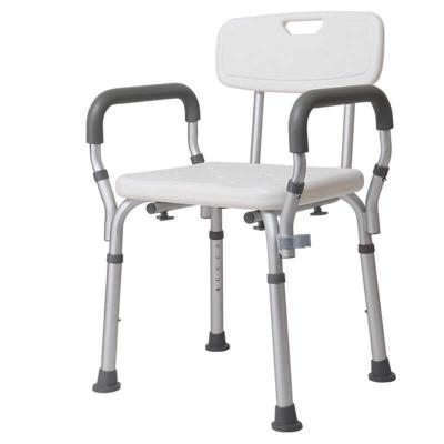 China Amazone Height Adjustable Aluminum Bath Shower Chair Bathroom Products Tool Free Installation For Elderly for sale