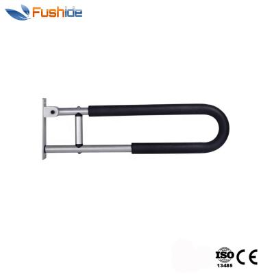 China Rustproof ; hold down room temperature anti-slip U-shape bathroom railing handicap folding grab bar for handicapped for sale