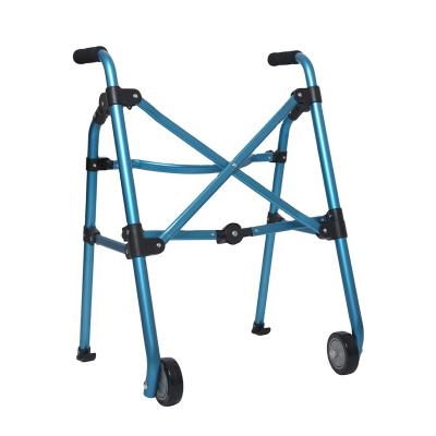 China Foldable; smallest adjustable lightweight aluminum walker with wheels for elderly people for sale