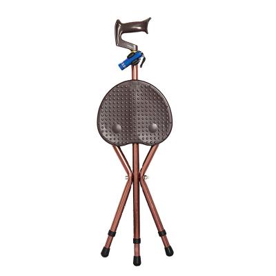 China Lightweight Multifunctional Telescopic Folding Cane Chair Walking Aid for sale