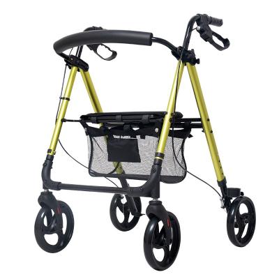 China Adjustable; Lightweight Lightweight Adjustable Aluminum Rollator Walker With Seat For Elderly for sale