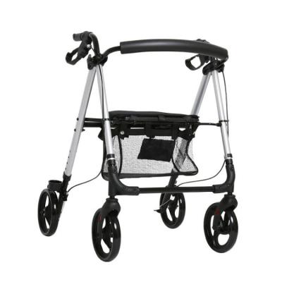 China Lightweight Mobility Walker Rollator Aluminum Four Wheel Rollator /Lightweight Caddy for sale