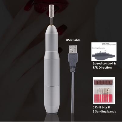 China Wholesale Aluminum Alloy Manicure Pen Type Electric Nail Polishing Machine Manicure Tool Kit for sale