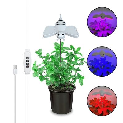 China Seed Starting Desktop Mini Bee Led Grow Lights USB 5V Time Dimmable Full Spectrum Horticulture Tent Grow Light Indoor Plant for sale