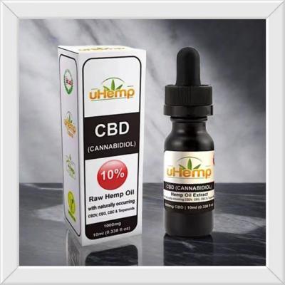 China Customized CBD Essential Oil Product Dropped Bottle Packaging Boxes Printing for sale