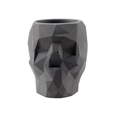 China New Product Viable Skeleton Shape Silicone Concrete Flower Pots Molds DIY Garden Decoration Plant Pot Molds for sale