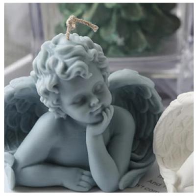 China New Design Sustainable Food Grade Customize DIY Molds Angel Shaped Candle Making Silicone Mold for sale