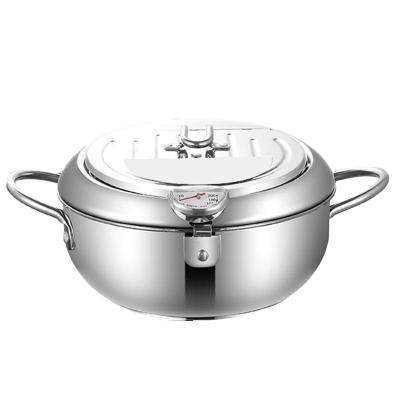 China Household Enamel Cookware Set Temperature Controllable Multifunctional Fuel Saving Thickening With Cover Deep Fryer Stainless Steel Pot Set for sale