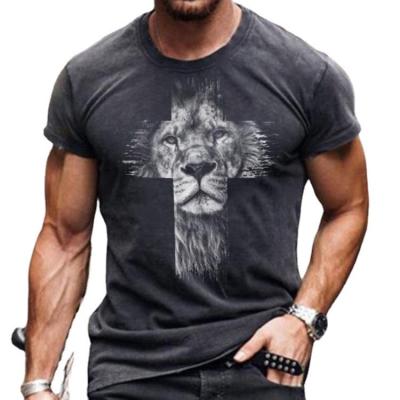 China 2022 Summer Breathable Custom Digital Printing 100% Polyester Casual Fashion Printed Round Neck Plus Size Mens T Shirts for sale