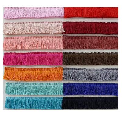 China ZSY Cell Phone Polyester Vertical Fringe Tassel Lace Up Trim For Latin Dance Costume Props And Curtain for sale