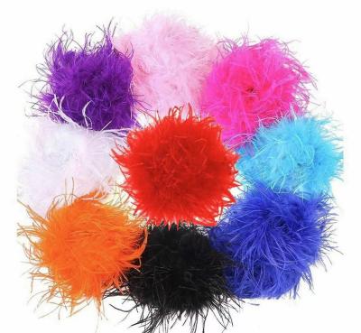 China ZSY Decorations 8-10 cm Dyed Good Quality Ostrich Feather Trims Colorful Fringe Ostrich Feathers Trimming For Clothes Decoration for sale