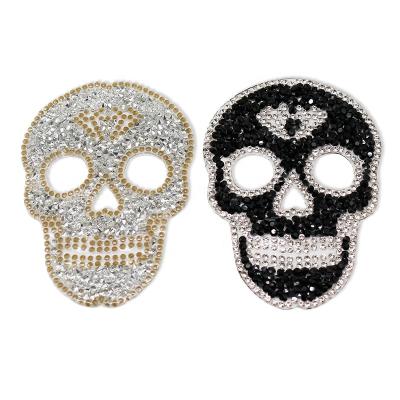 China ZSY New Arrival Handmade Skull Rhinestone For T-shirt DIY Transfer Hotfix Rhinestone for sale